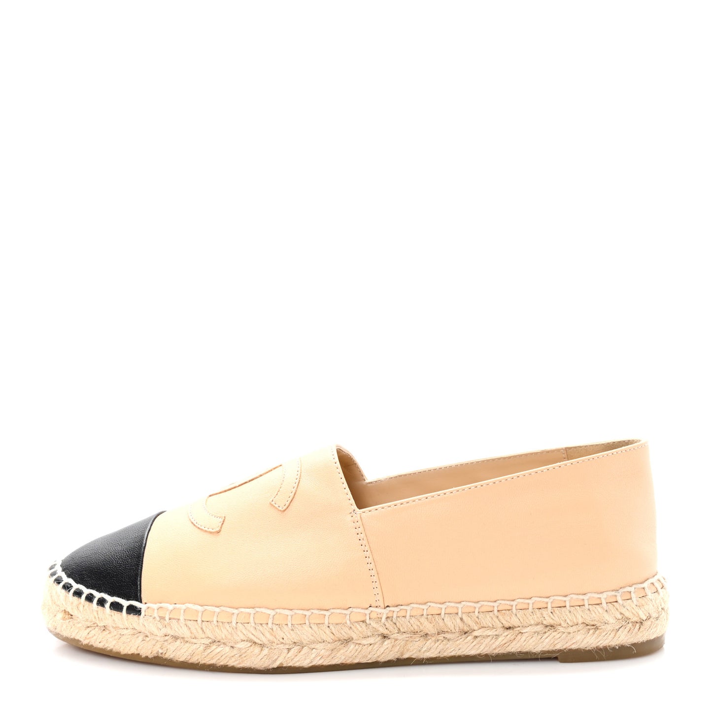 Lambskin CC Espadrilles 39 Beige Black