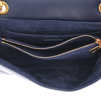 Louis Vuitton Calfskin New Wave Chain Bag MM NM Bleu Nuit 5 of 9