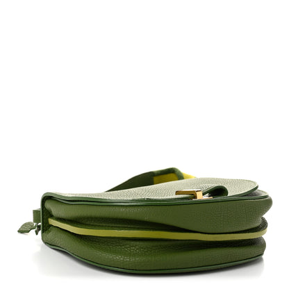 Delvaux Crispy Calfskin Mini Le Mutin Saddle Bag Green 5 of 11