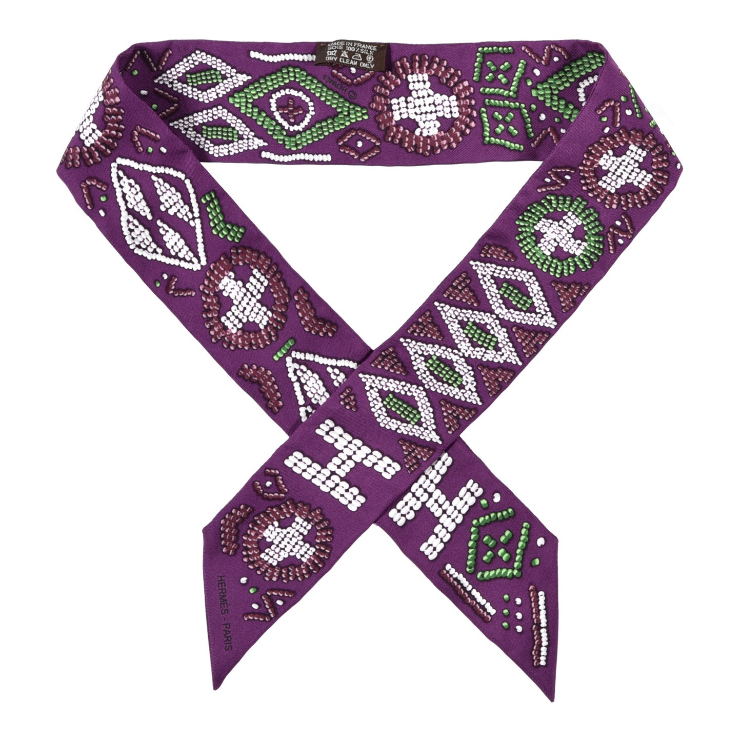 Silk Kelly En Perles Twilly Violet Vert Lie De Vin