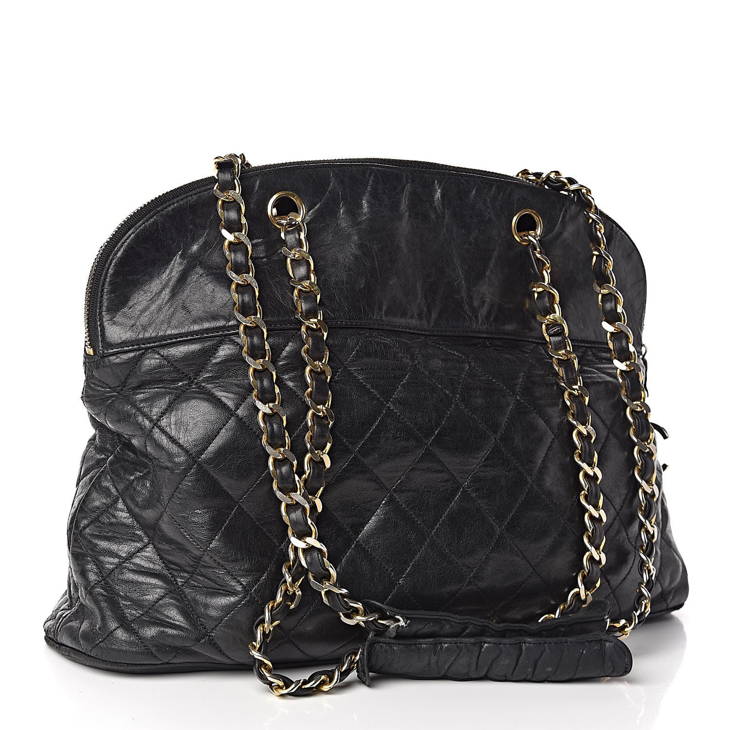 Chanel Lambskin Quilted Shoulder Bag Black 3 of 10