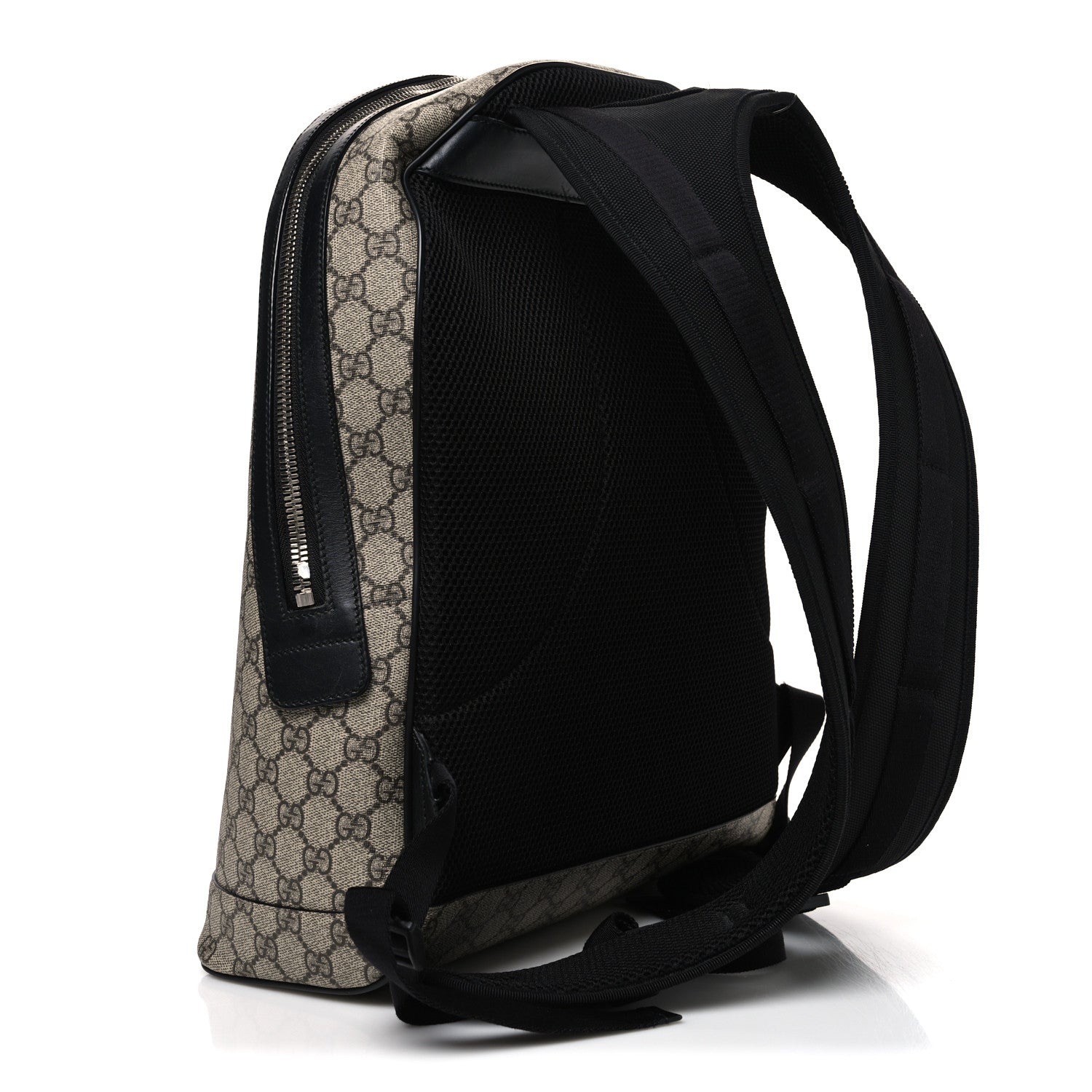Gucci GG Supreme Monogram Web Dome Backpack Black 3 of 10