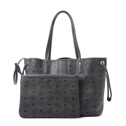 MCM Visetos Medium Liz Reversible Shopper Tote Phantom Grey 1 of 9