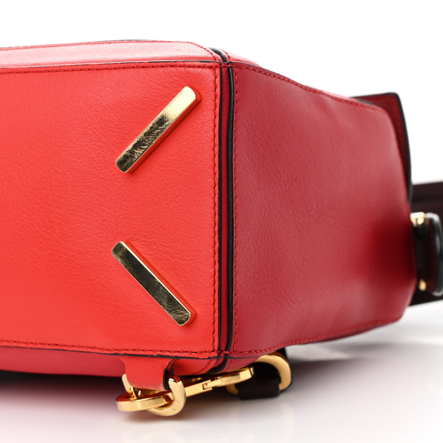 Loewe Calfskin Colorblock Small Puzzle Bag Red 9 of 13