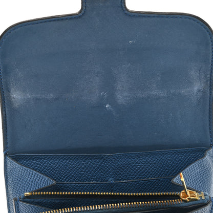 Hermes Epsom Constance Short Wallet Bleu Agate 12 of 13