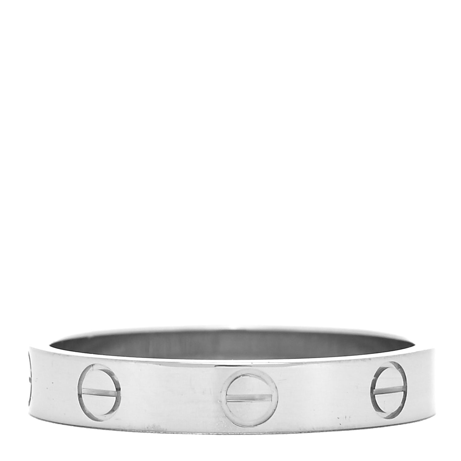 Cartier 18K White Gold 3.5mm LOVE Wedding Band Ring 58 8.5 3 of 5