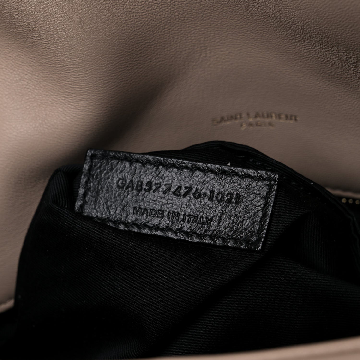 Saint Laurent Lambskin Quilted Small Loulou Puffer Monogram Chain Satchel Dark Beige 8 of 12