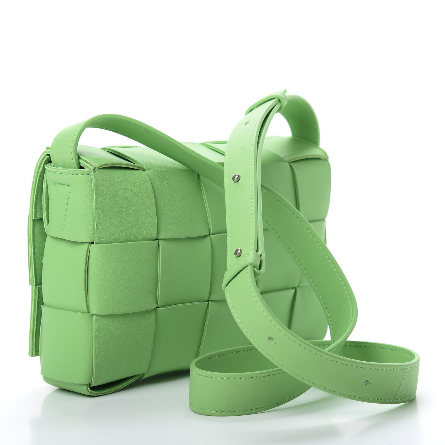 Bottega Veneta Nappa Maxi Intreccio Cassette Bag Pistachio 3 of 10
