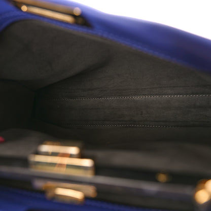 Fendi Vitello Seta Medium Peekaboo Iconic Satchel Viola Cassis 6 of 11