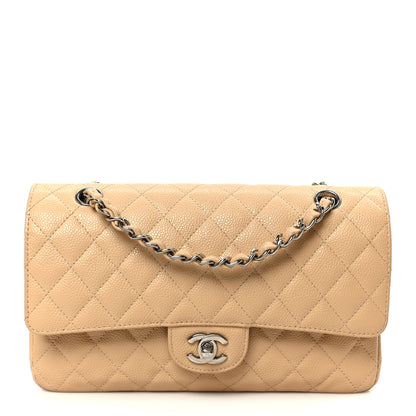 Chanel Caviar Quilted Medium Double Flap Beige 1 of 11