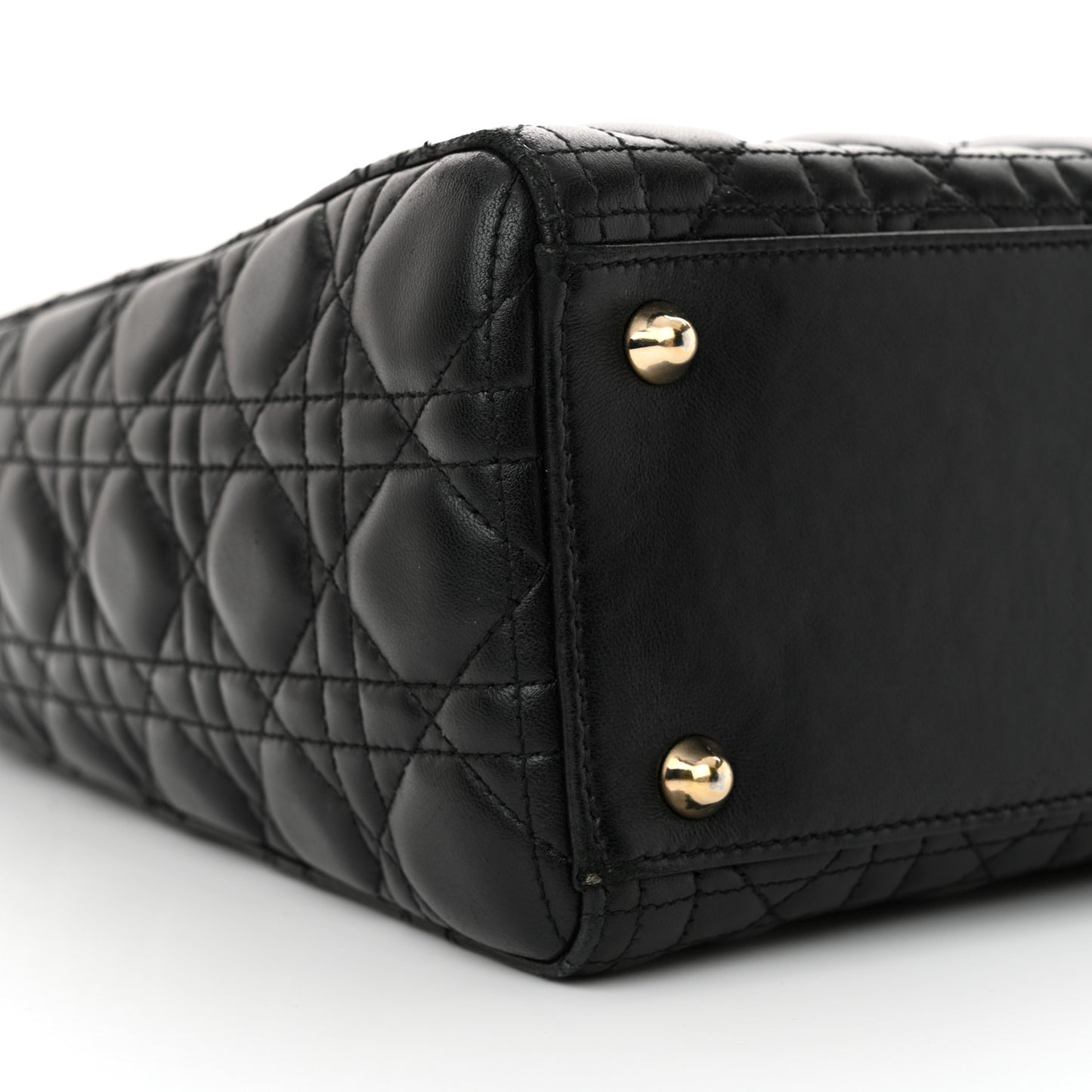 Lambskin Cannage Large Lady Dior Black