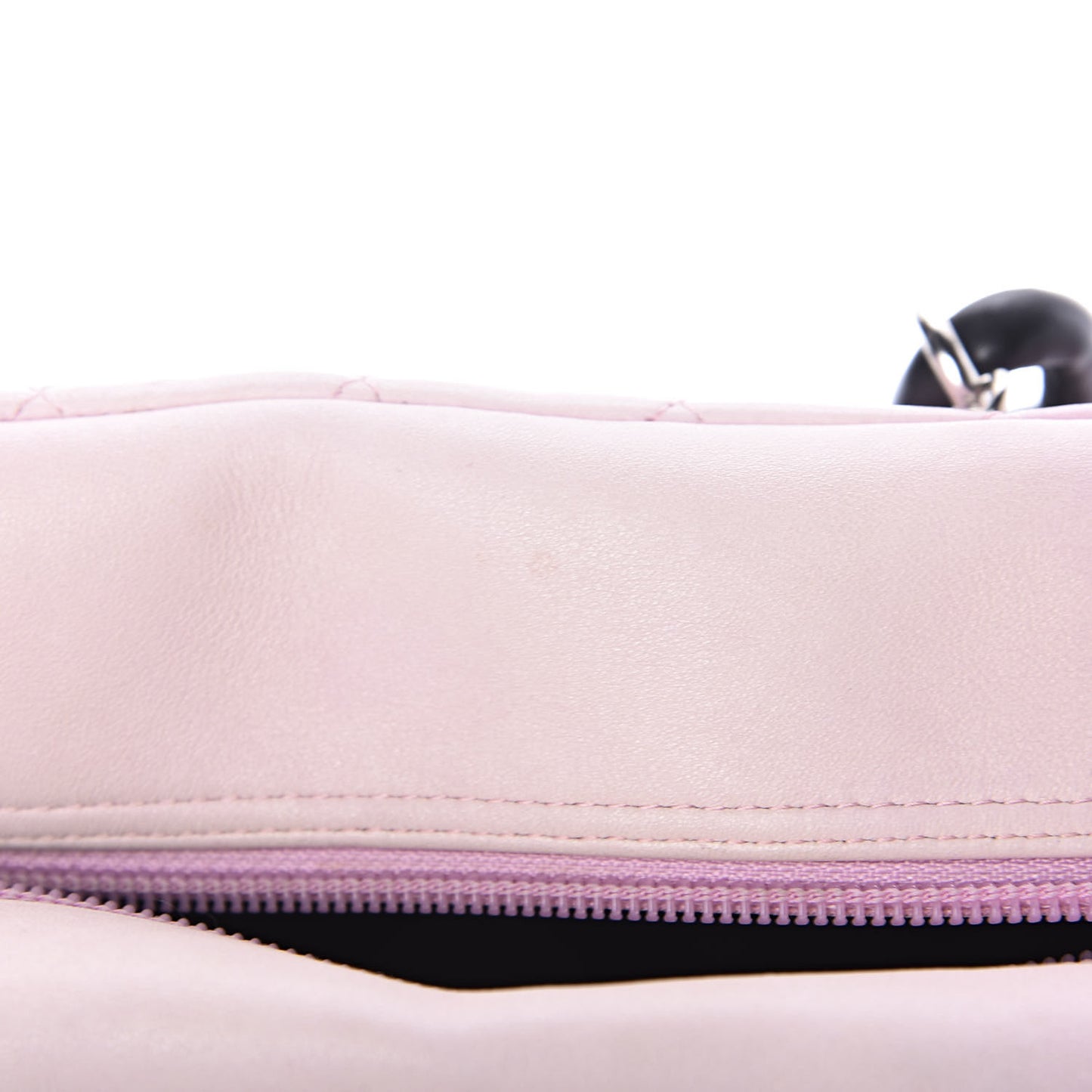Calfskin Quilted Large Cambon Bowler Pink Black