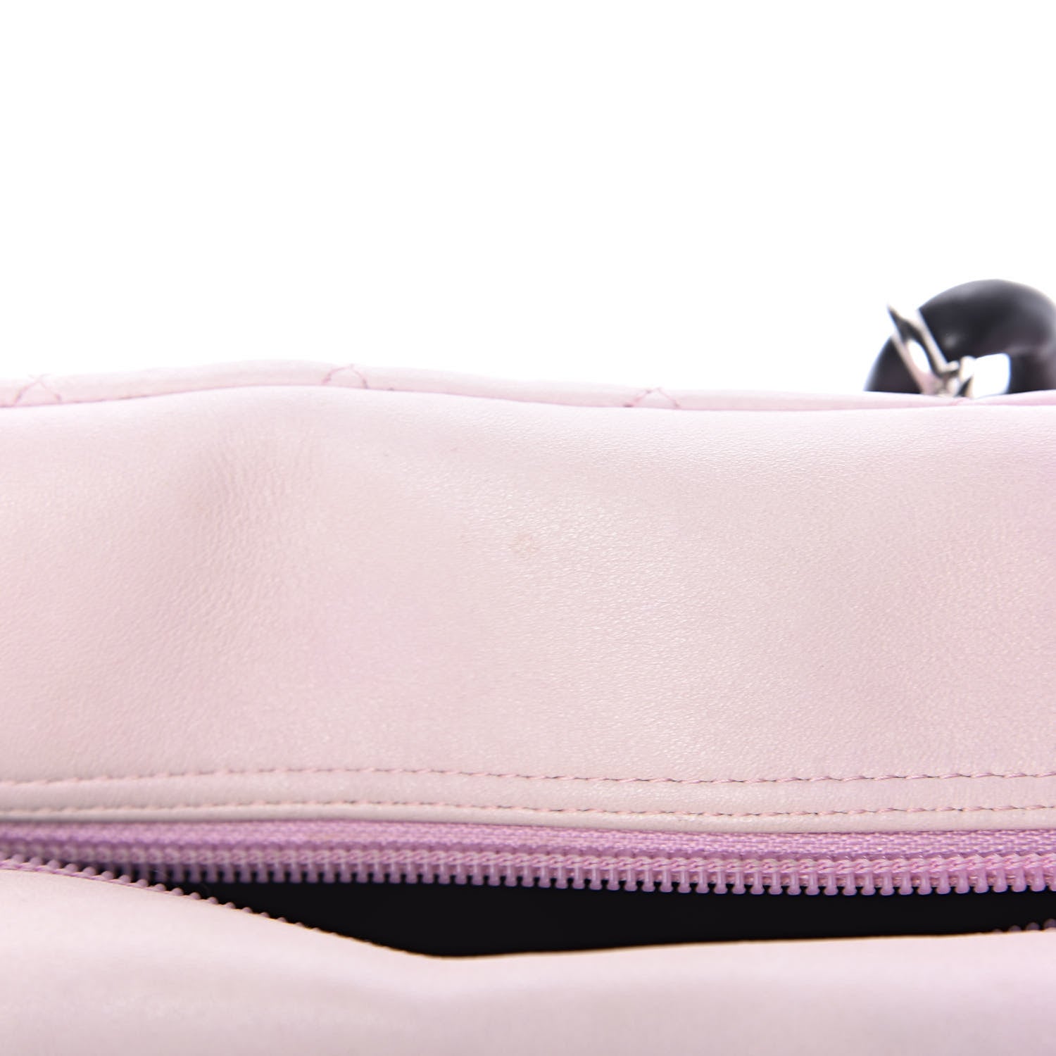 Chanel Calfskin Quilted Large Cambon Bowler Pink Black 11 of 13