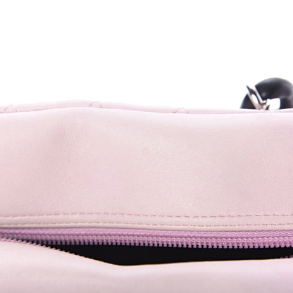 Chanel Calfskin Quilted Large Cambon Bowler Pink Black 11 of 13