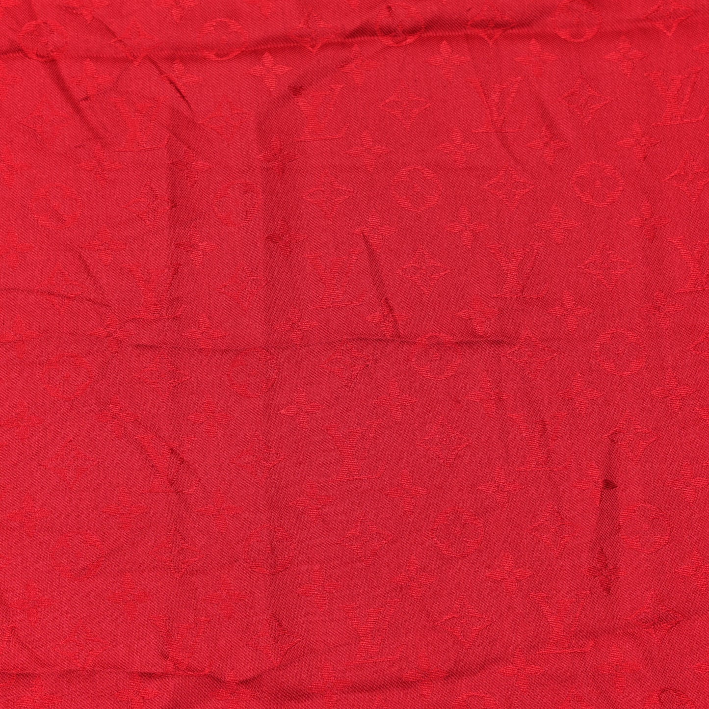 Silk Wool Monogram Shawl Pomme D'Amour