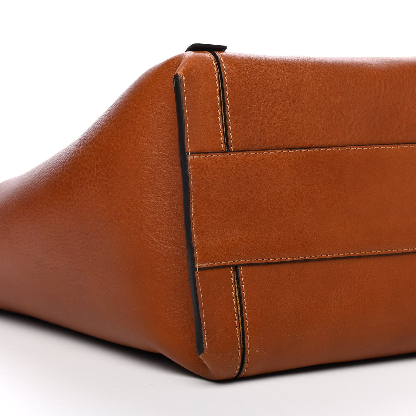 Smooth Calfskin Medium Milo Shopping Tote Caramel