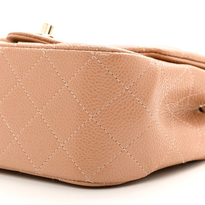 Chanel Caviar Quilted Mini Square Flap Beige 10 of 10