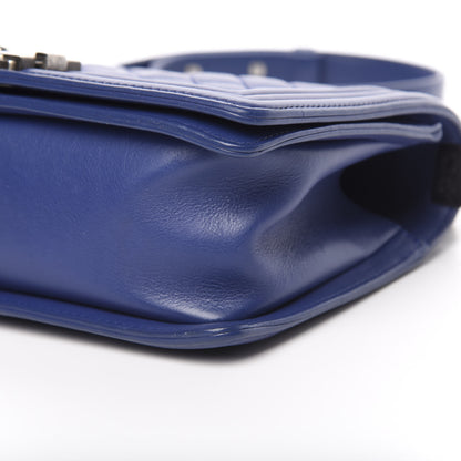 Chanel Calfskin Quilted Medium Boy Flap Blue 10 of 12