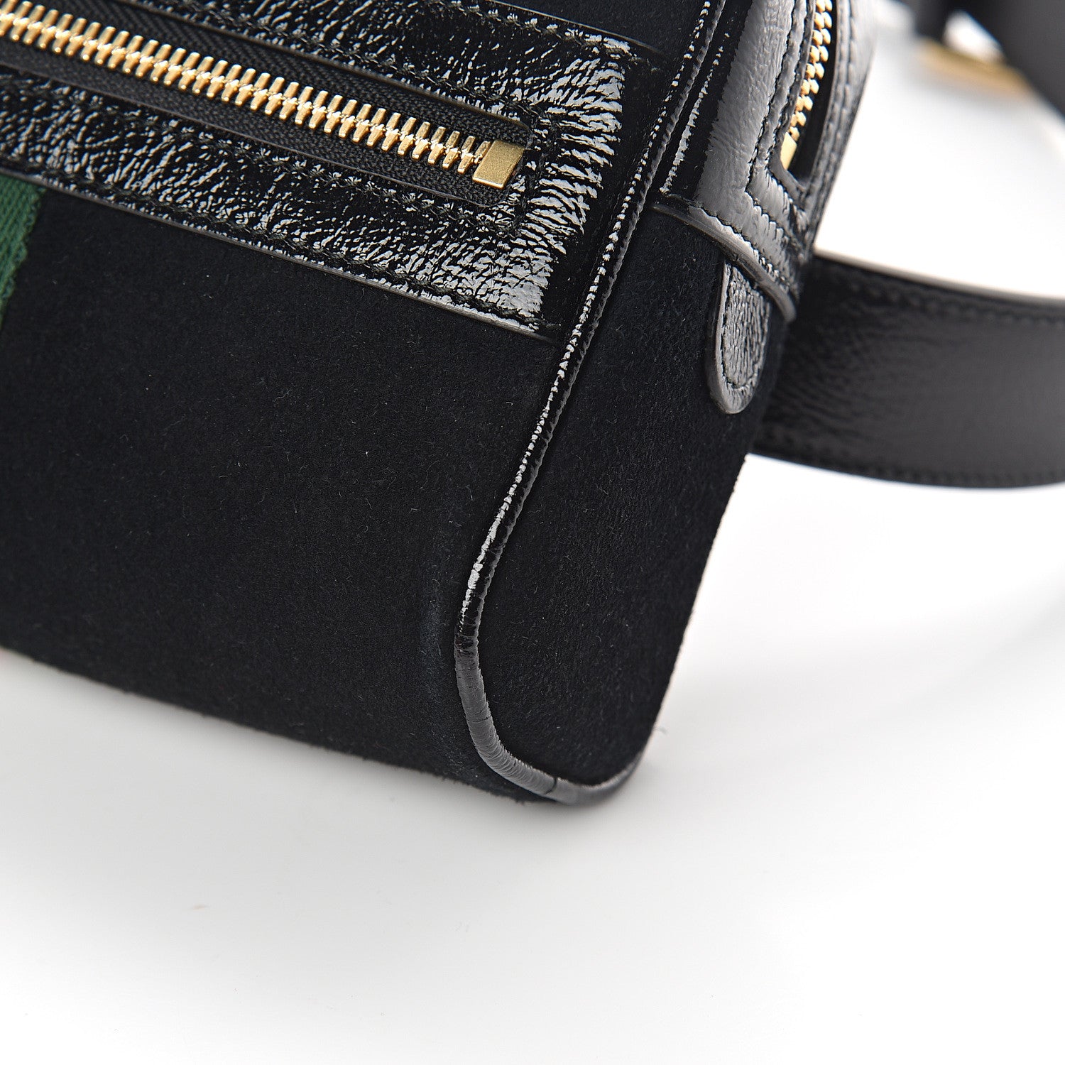 Gucci Suede Small Ophidia Belt Bag 85 34 Black 8 of 8