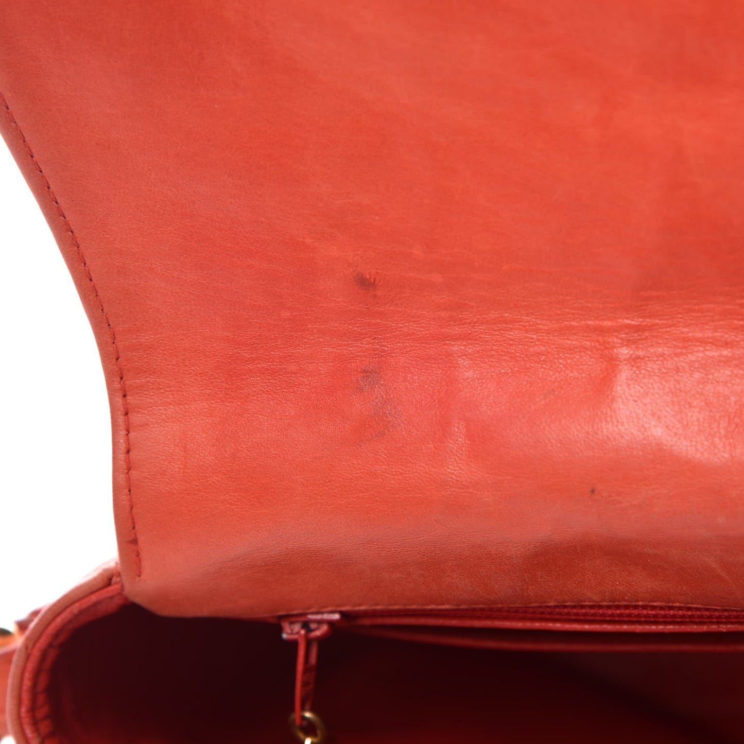 Lambskin Single Flap Red