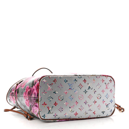 Louis Vuitton Metallic Monogram LV Garden Neverfull MM Silver 5 of 11