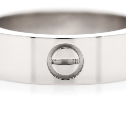 Cartier 18K White Gold 5.5mm LOVE Ring 54 6.75 5 of 5