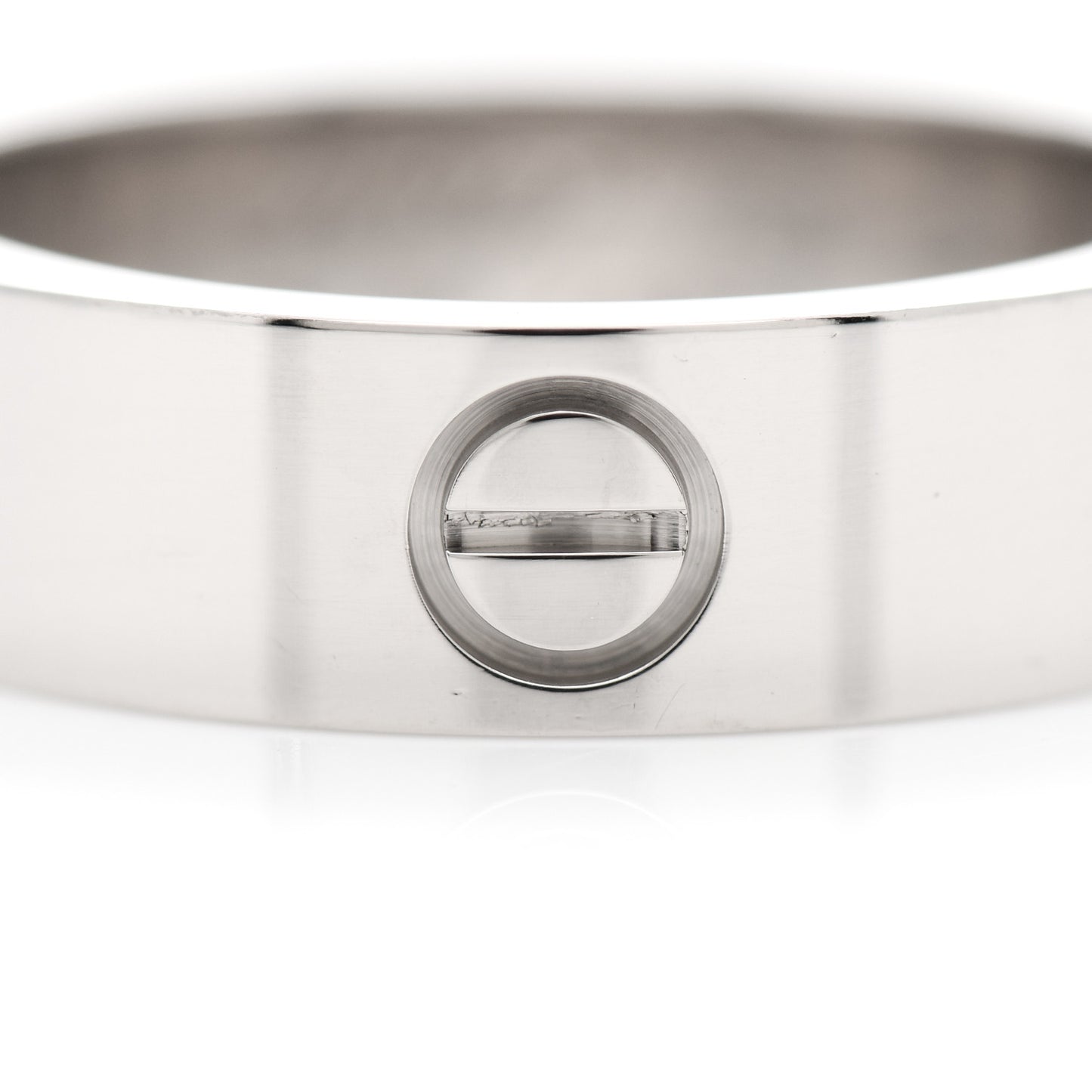 18K White Gold 5.5mm LOVE Ring 54 6.75