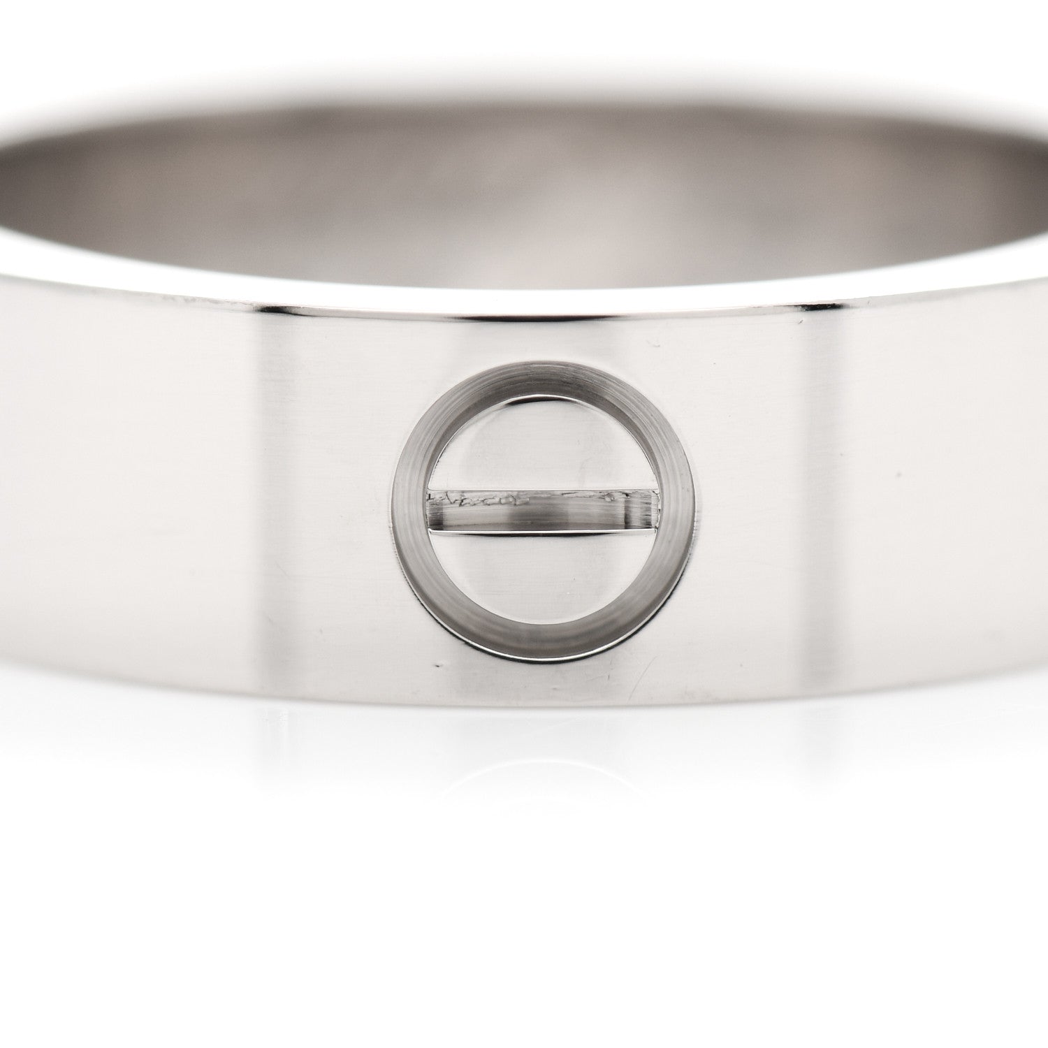 Cartier 18K White Gold 5.5mm LOVE Ring 54 6.75 5 of 5