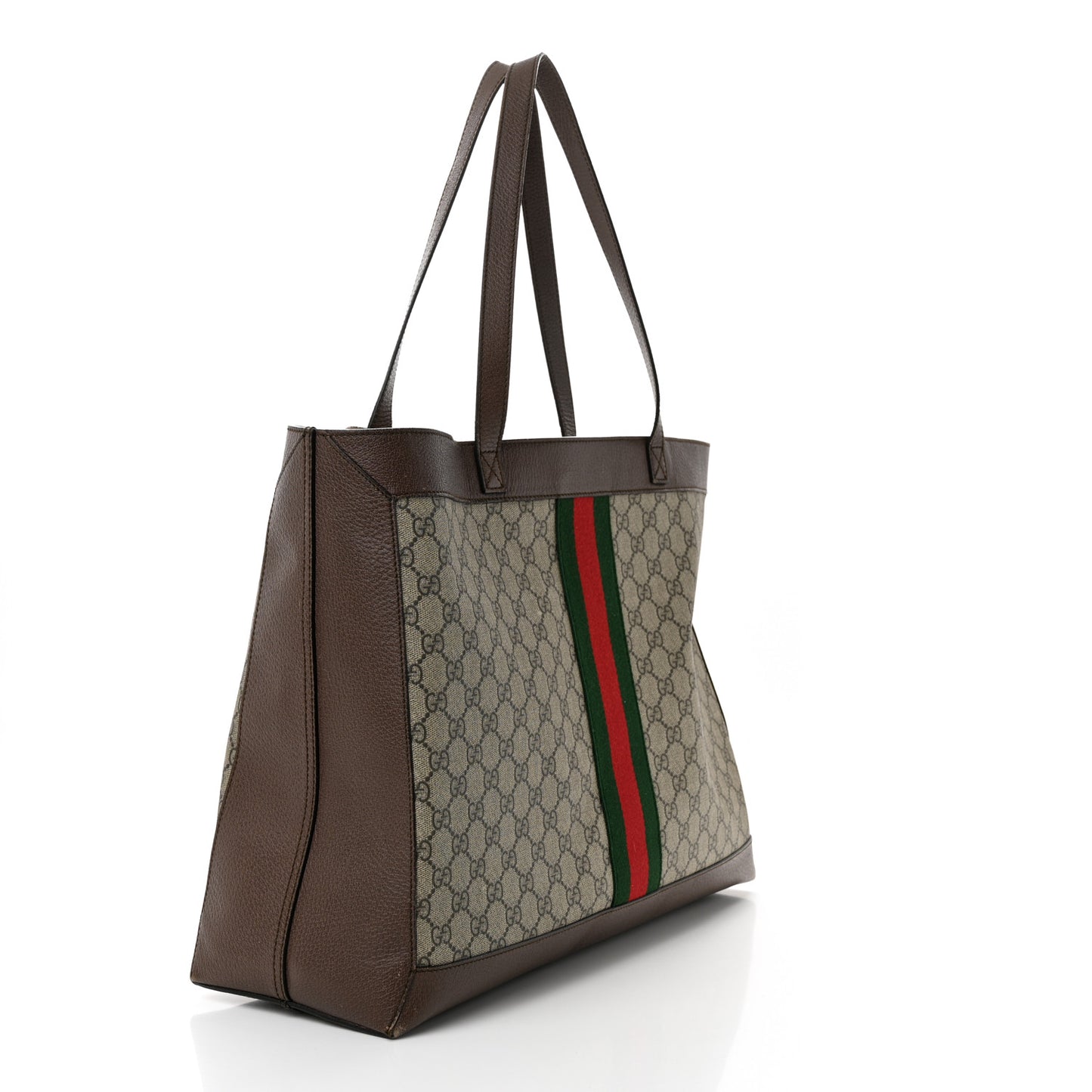 GG Supreme Monogram Web Ophidia Tote Brown