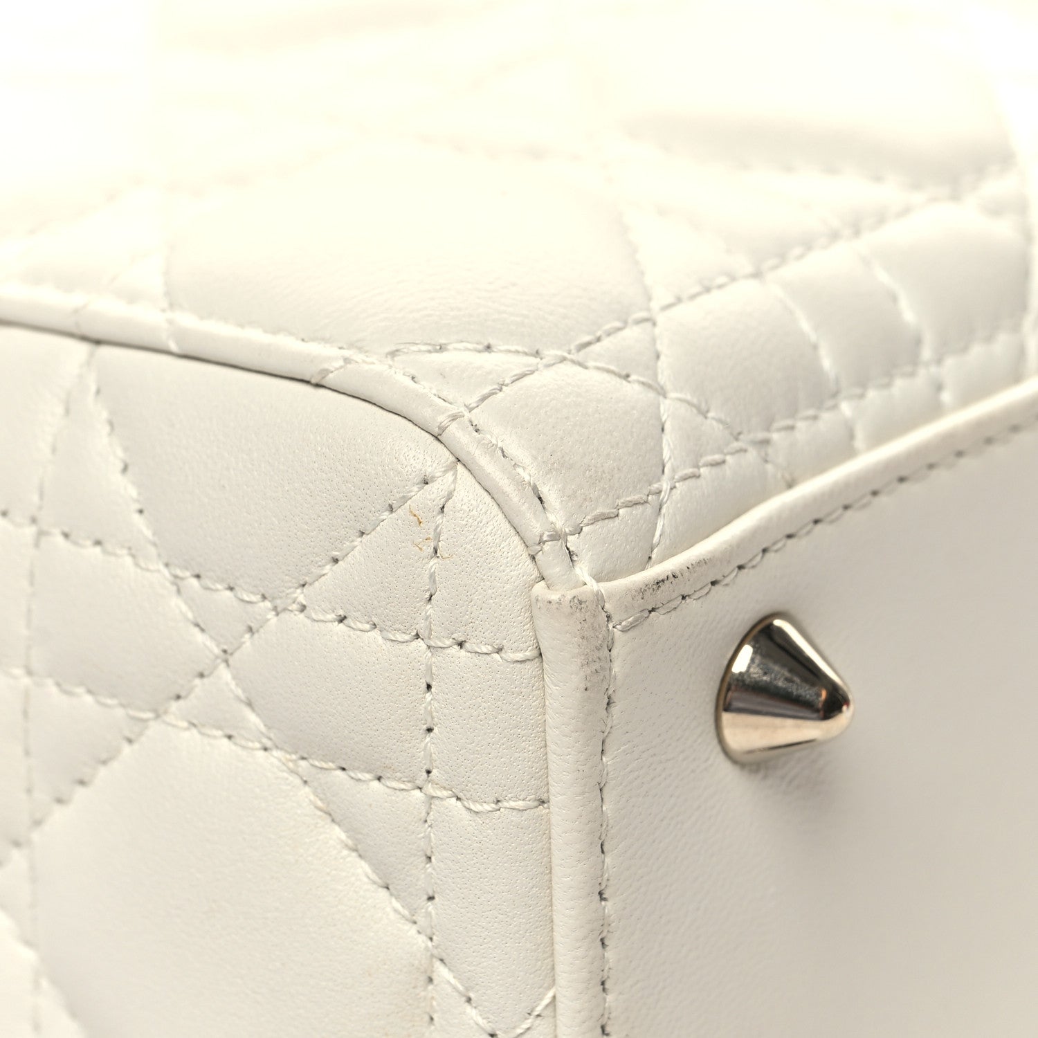 Christian Dior Lambskin Cannage Small My ABCDior Lady Dior White 10 of 13
