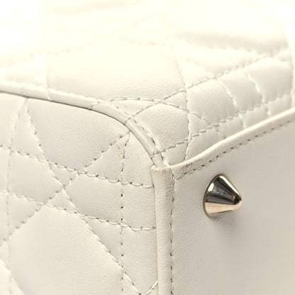 Christian Dior Lambskin Cannage Small My ABCDior Lady Dior White 10 of 13
