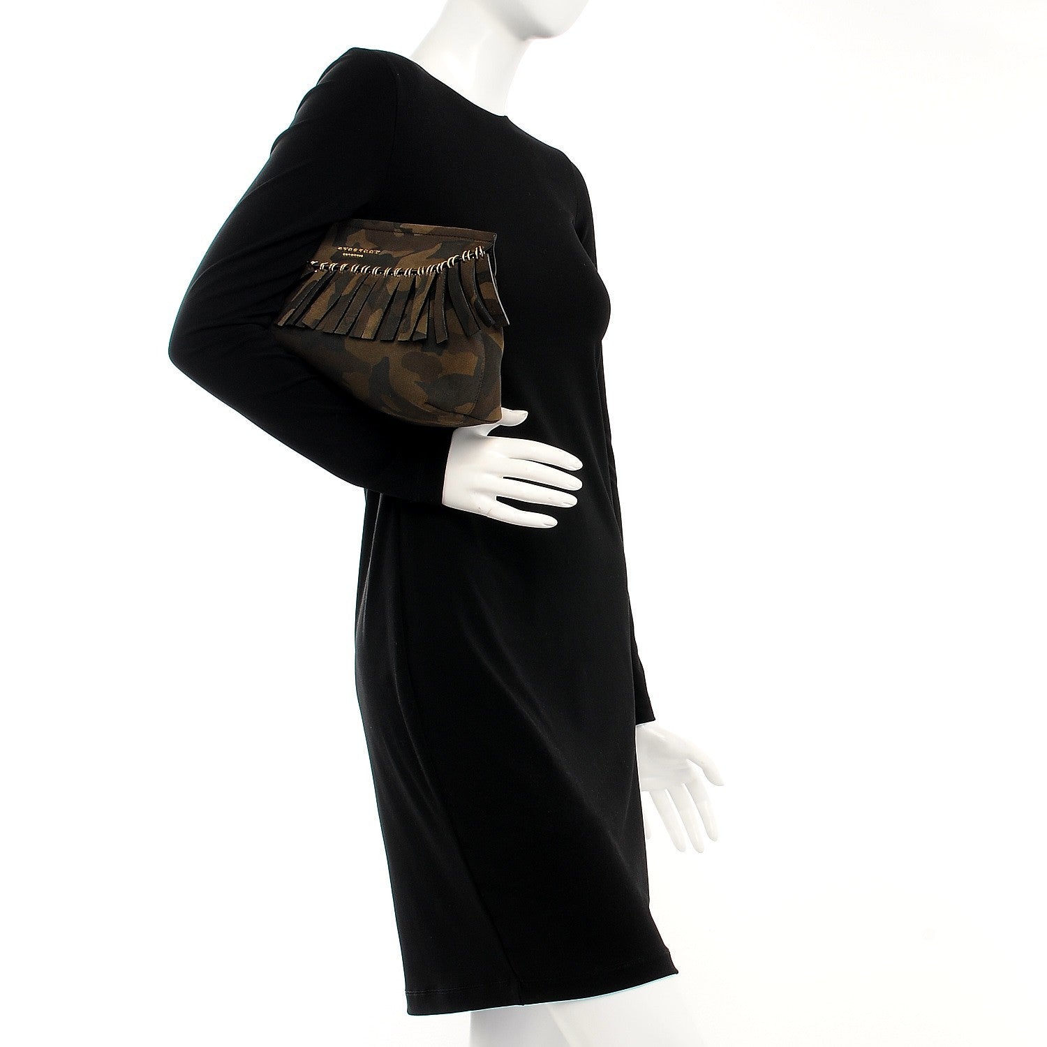 Burberry Prorsum Suede Fringe Camoflauge Clutch Multicolor 2 of 9