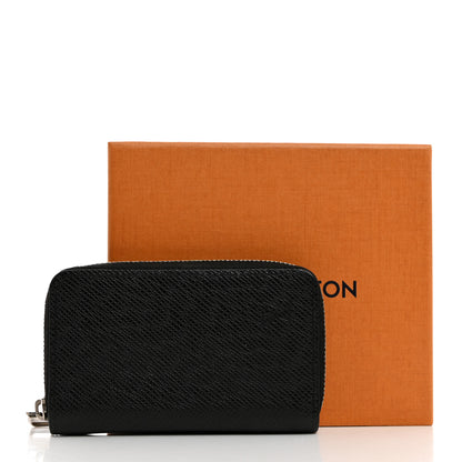 Louis Vuitton Taiga Zippy Coin Purse Vertical Black 8 of 8
