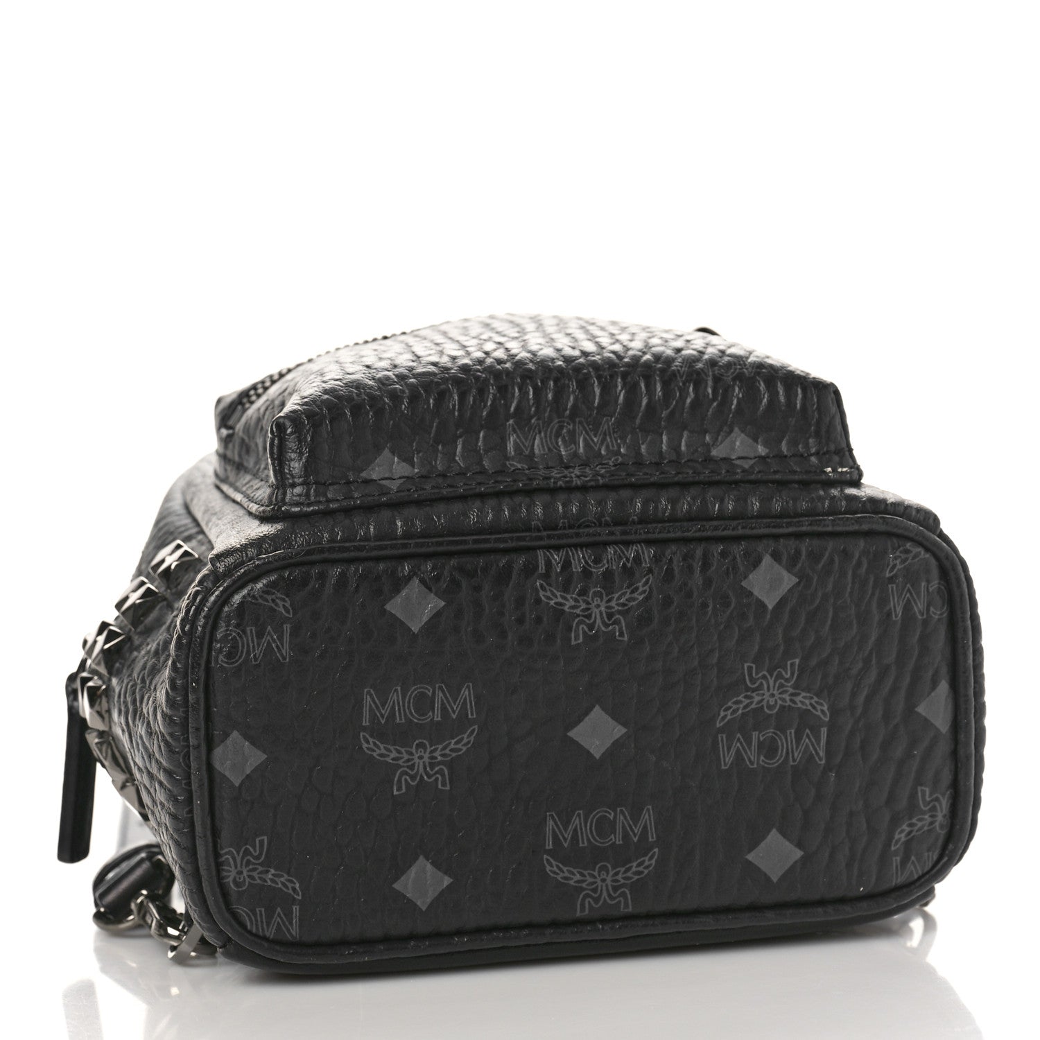 MCM Visetos Side Stud X-Mini Stark Bebe Boo Backpack Black 4 of 8