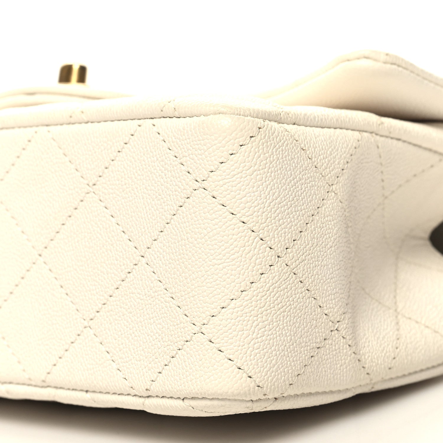 Chanel Caviar Quilted Mini Top Handle Rectangular Flap White 10 of 11