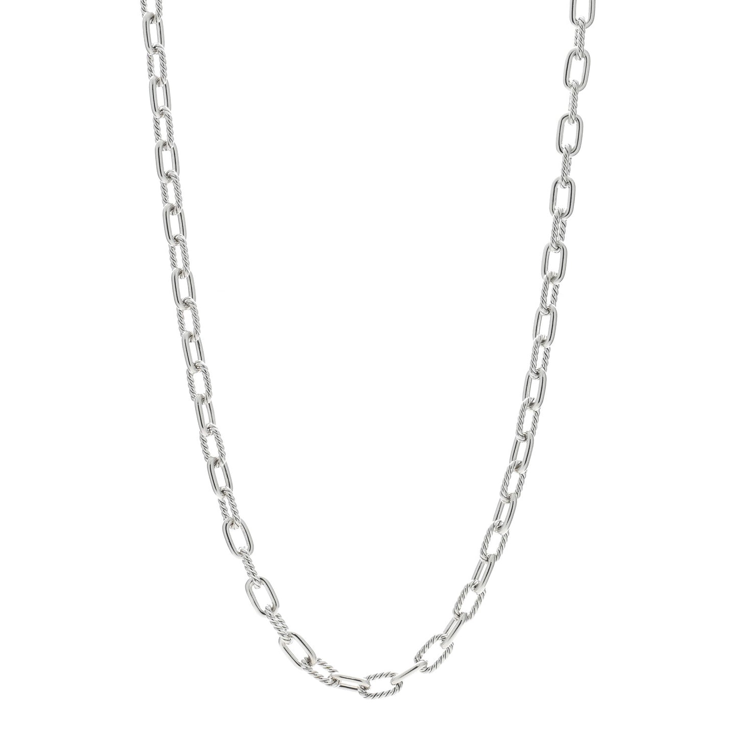 Sterling Silver 8.5mm Madison Chain Necklace 36"