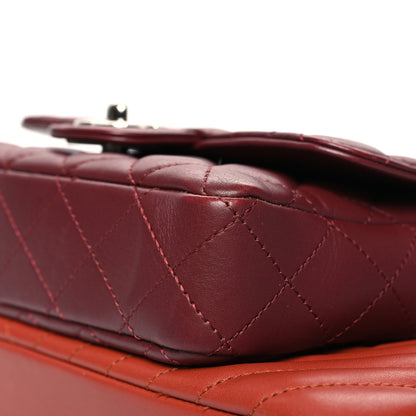 Chanel Calfskin Chevron Quilted Double Camera Bag With Flap Red 11 of 14