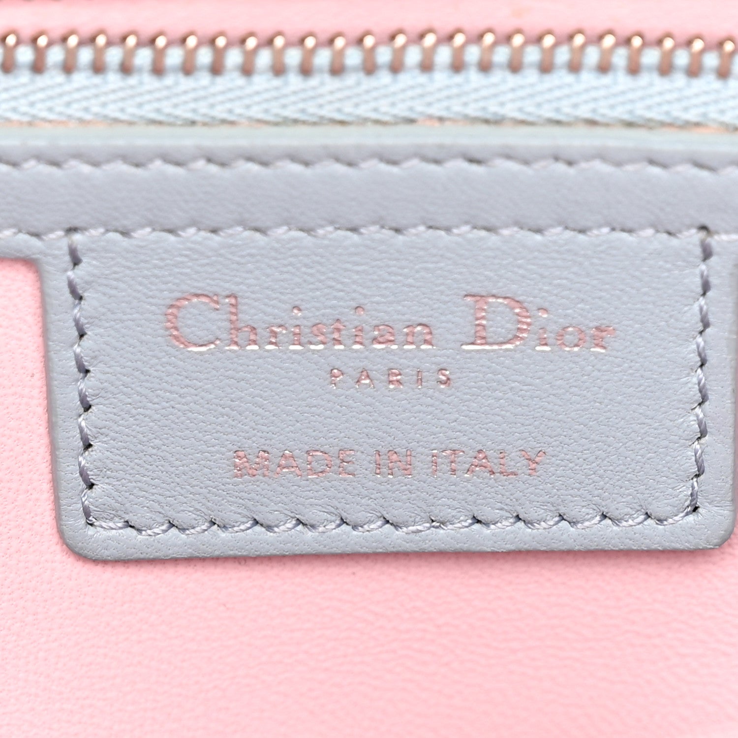 Christian Dior Lambskin Cannage Large Tri-Color Lady Dior Grey Blue Pink 6 of 20