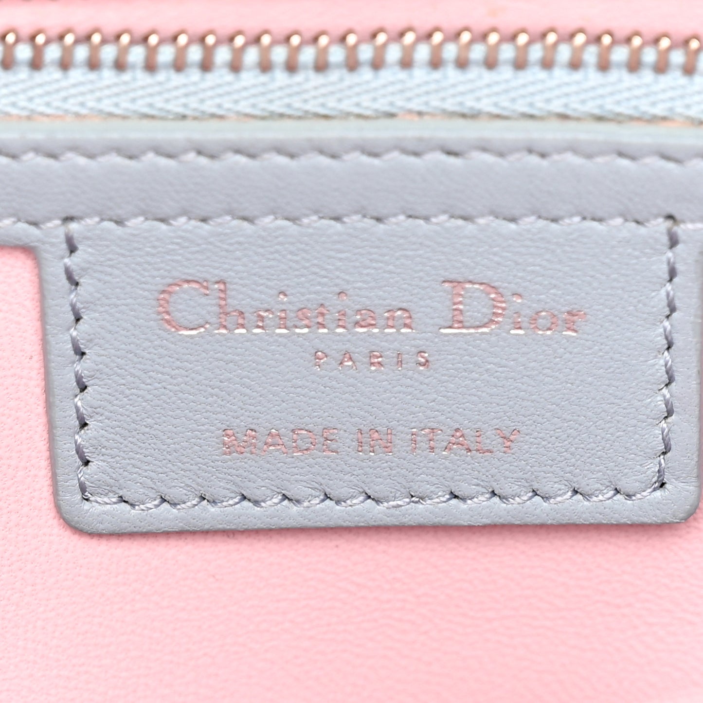 Lambskin Cannage Large Tri-Color Lady Dior Grey Blue Pink