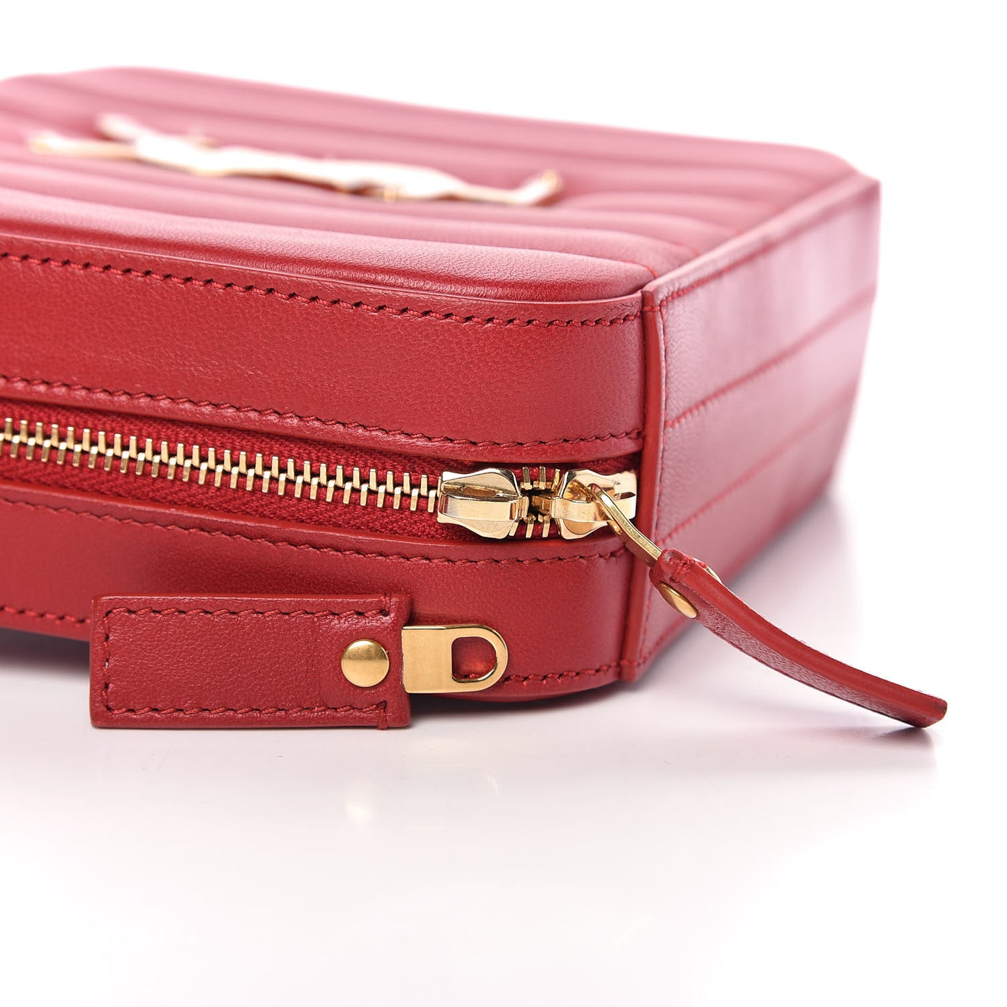 Lambskin Matelasse Vicky Monogram Belt Bag Eros Red