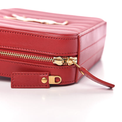 Saint Laurent Lambskin Matelasse Vicky Monogram Belt Bag Eros Red 9 of 9