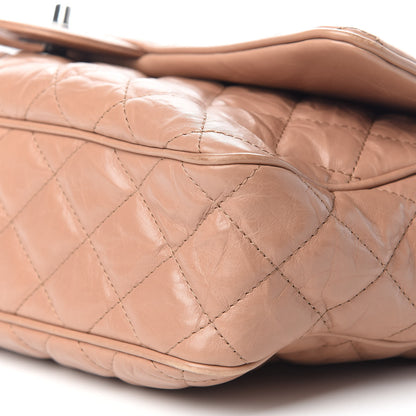 Chanel Aged Calfskin Quilted Medium Chain Detail Flap Light Brown 9 of 10