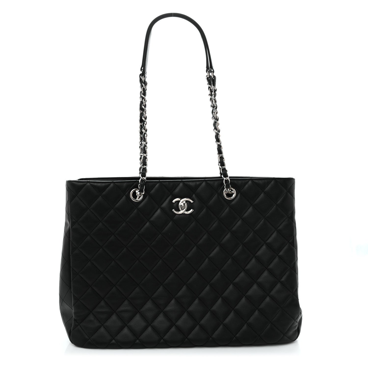 Chanel Calfskin Quilted Large Classic Shopping Tote  Black 1 of 9
