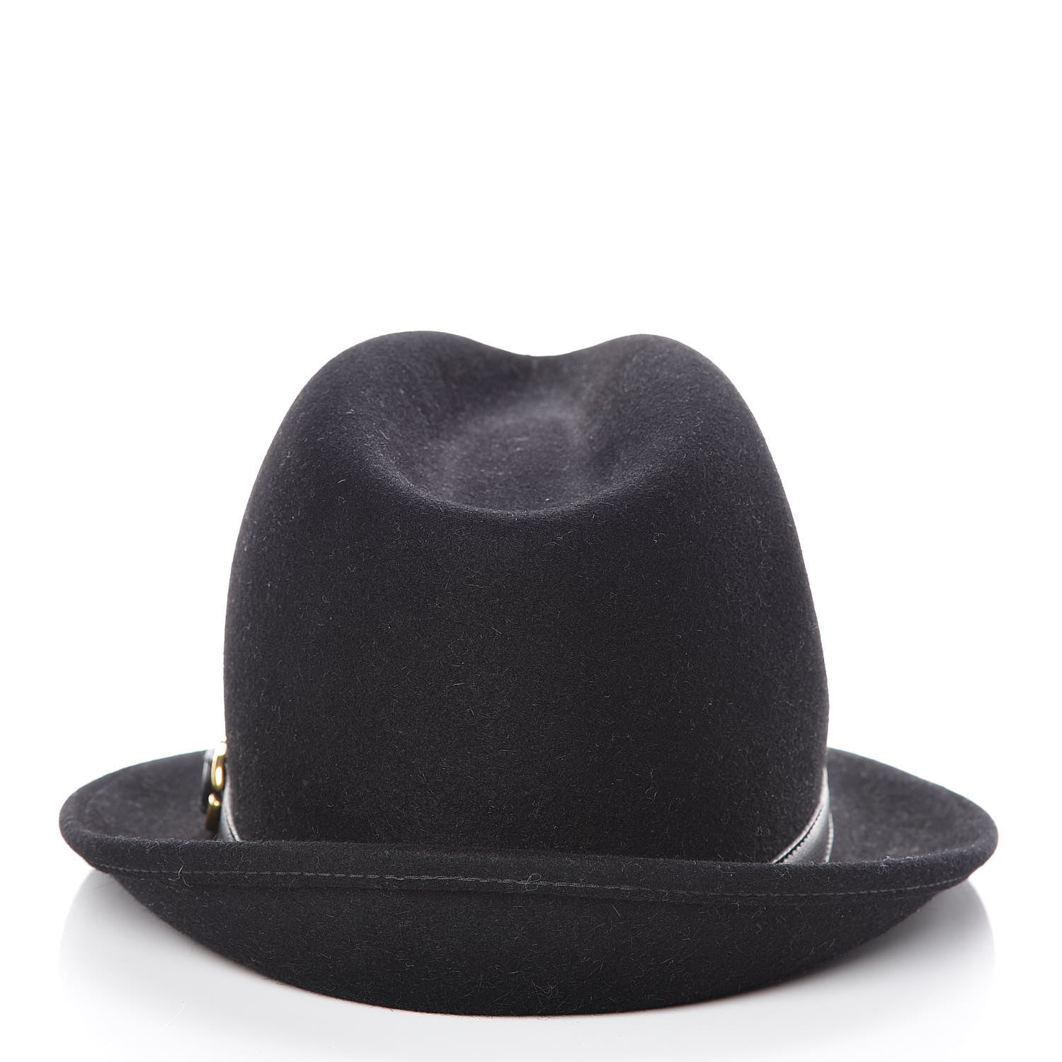 Gucci Felt Horsebit Fedora Hat L Black 3 of 6
