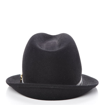 Gucci Felt Horsebit Fedora Hat L Black 3 of 6
