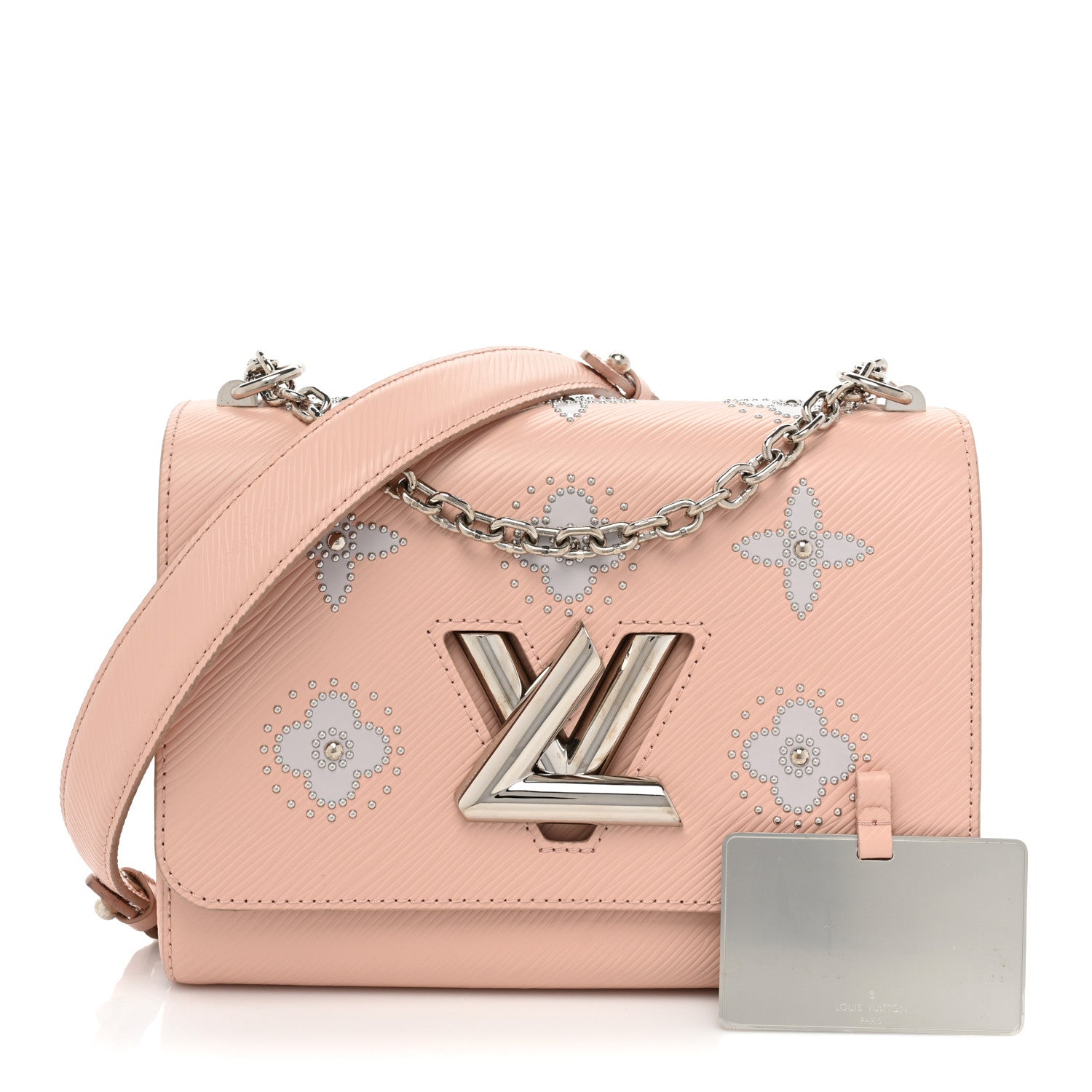Louis Vuitton Epi Mechanical Flowers Twist Shoulder Bag MM Rose Ballerine 3 of 19
