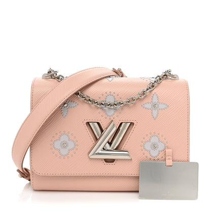 Louis Vuitton Epi Mechanical Flowers Twist Shoulder Bag MM Rose Ballerine 3 of 19