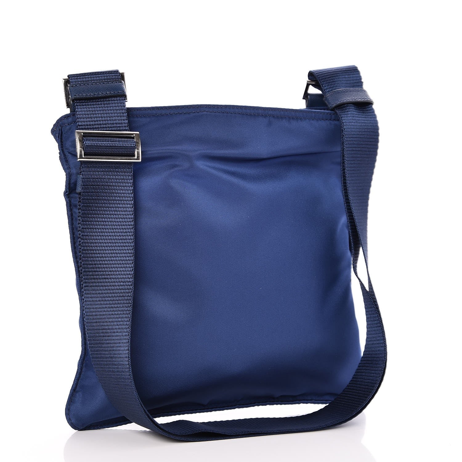 Prada Tessuto Nylon Flat Messenger Bag Royal Blue 3 of 9