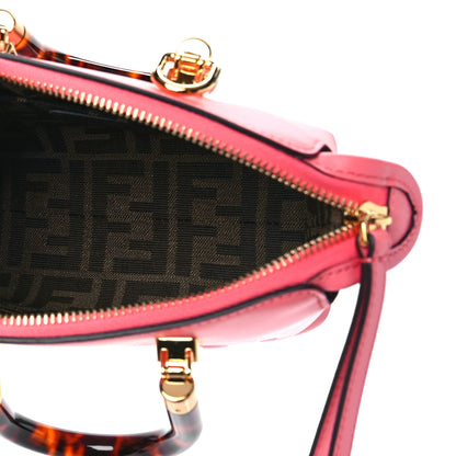 Fendi Vitello King Plexiglass Logo Embossed Mini By The Way Top Handle Boston Bag Pink Dalia 5 of 9