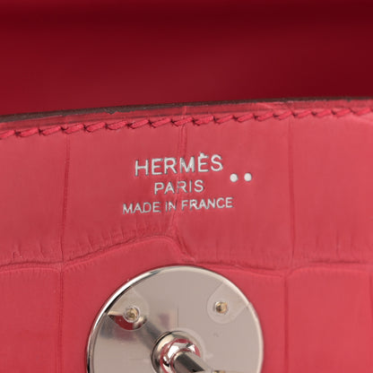 Hermes Matte Niloticus Crocodile Lindy 26 Bougainvillea 6 of 10